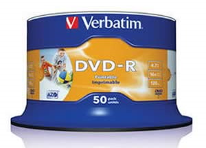  DVD-R 4.7Gb 16x Cake Box 50/ 43731 Verbatim